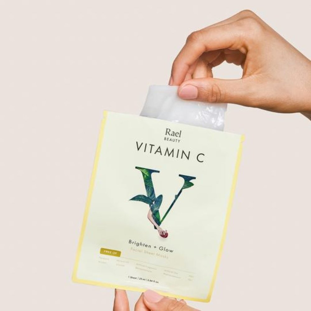 Rael Vitamin C Sheet Masks Brighten + Glow Facial